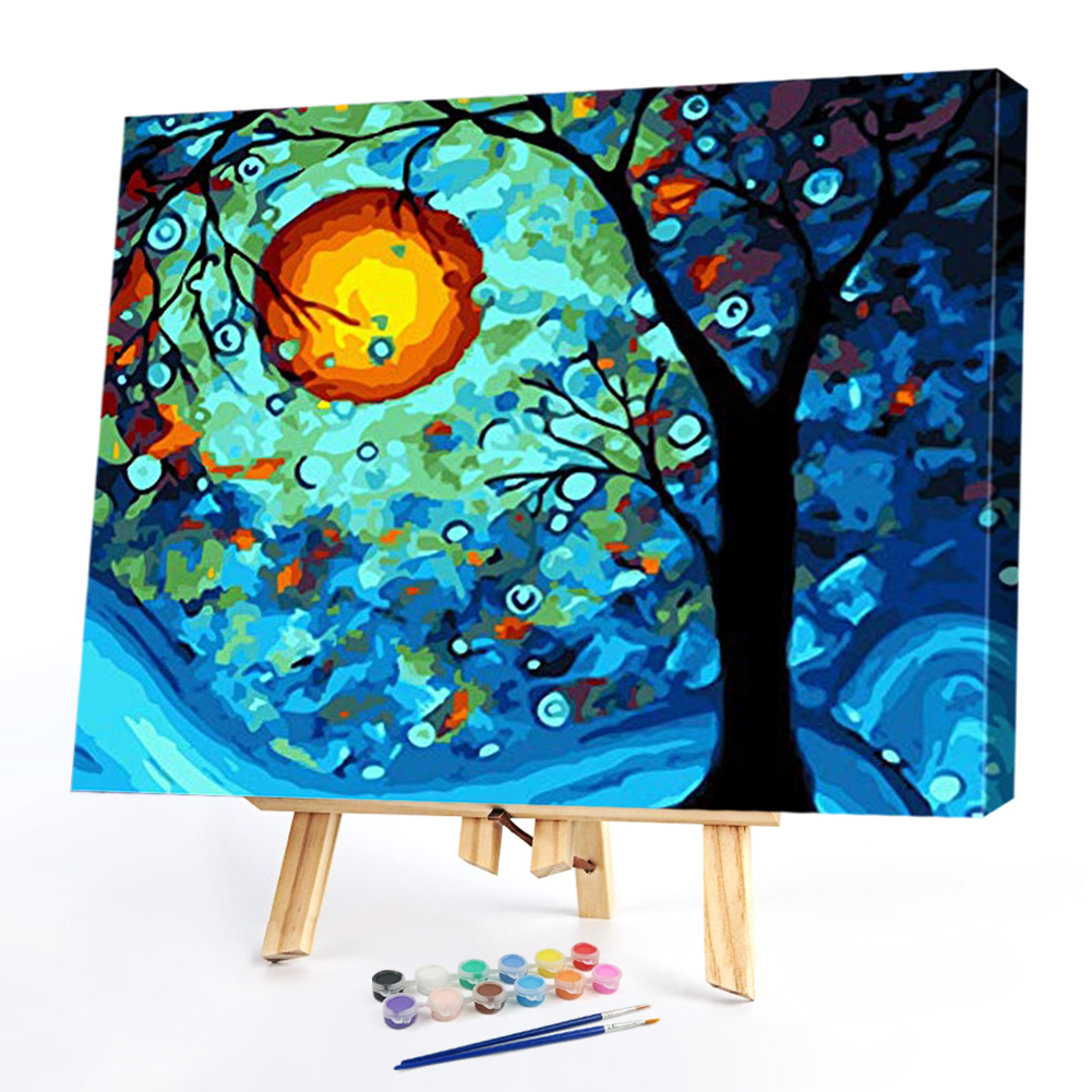 

40*50CM Paint By Numbers-Starry Sky Tree, 501 Original