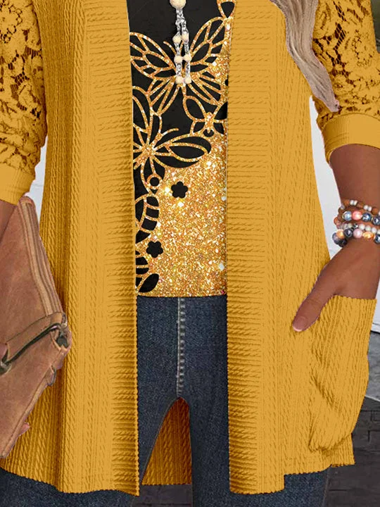 Women Half Sleeve V-neck Solid Color Dress