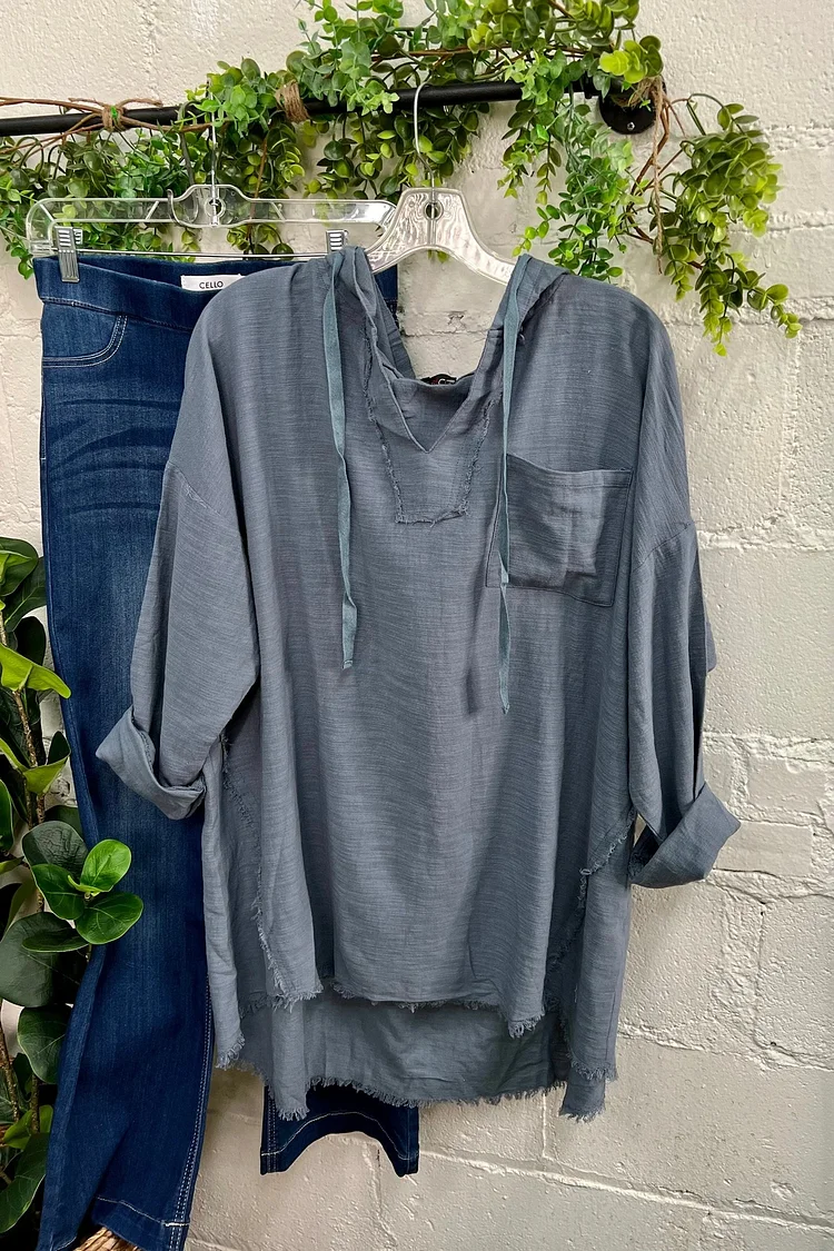 Solid Long Sleeve Blouse