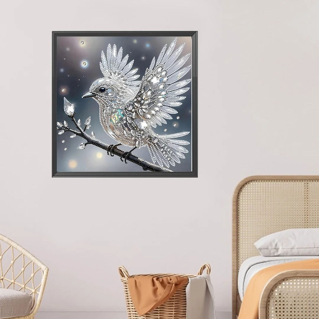 Hummingbird Special Shaped 5D DIY Partial Drill Diamond Painting Kit 30x30cm