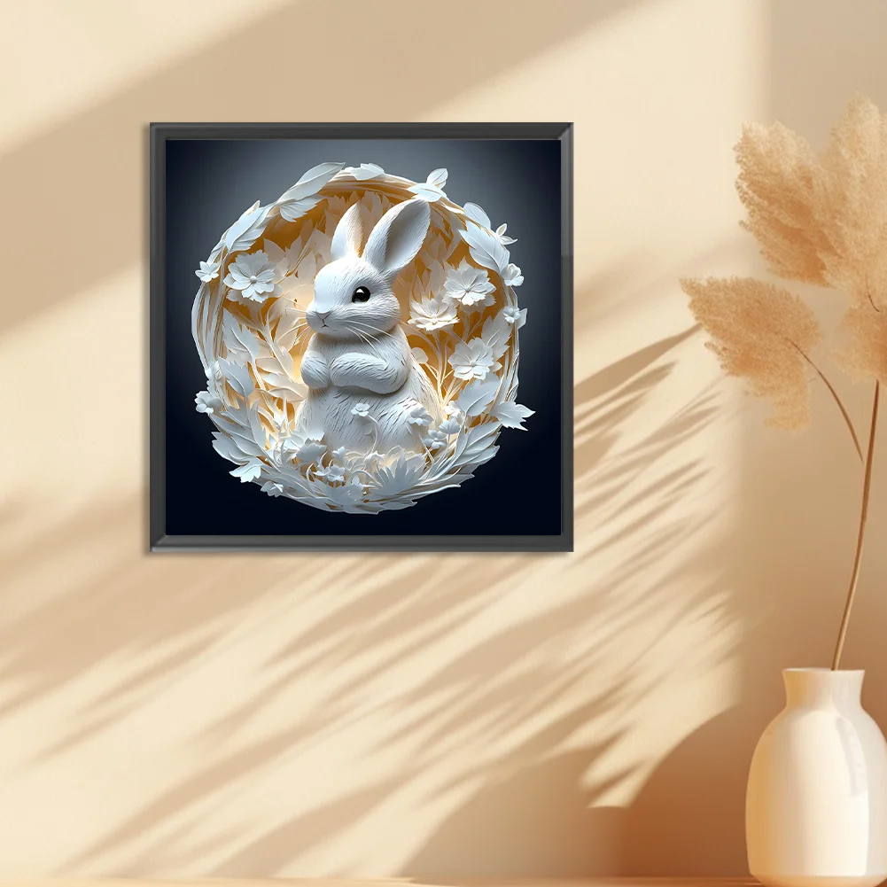 Diamond Painting - Full Round Drill - Rabbit(Canvas|30*30cm)