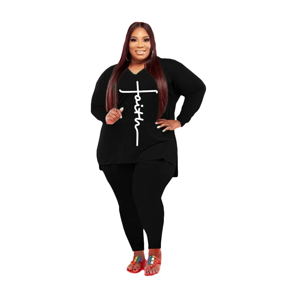 Plus Size Sets Fall Clothes for Women Two Piece Outfits Loose Top Pants  Casual Tracksuit Jogging Suits Wholesale Dropshipping