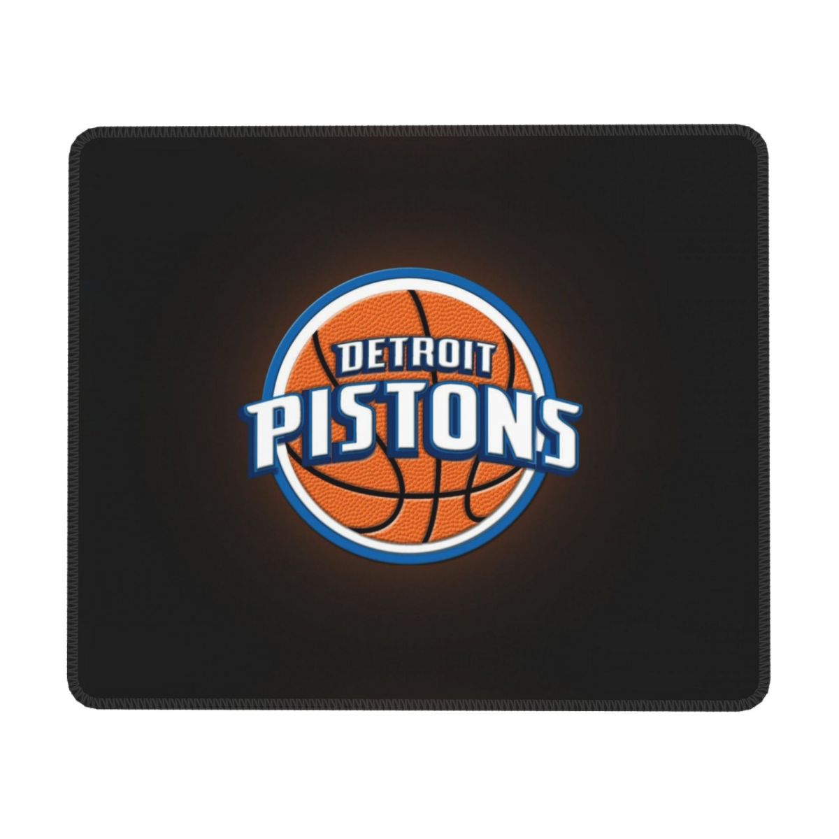 Detroit Pistons Detailed Basketball Illustration Square Mouse Pad for Wireless Mouse