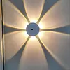 Petal Shape Motion Sensor Wall Light Rechargeable Cordless Wall Sconce 3 Colors Dimmable with Remote for Hallway Living Room Stair Bedroom