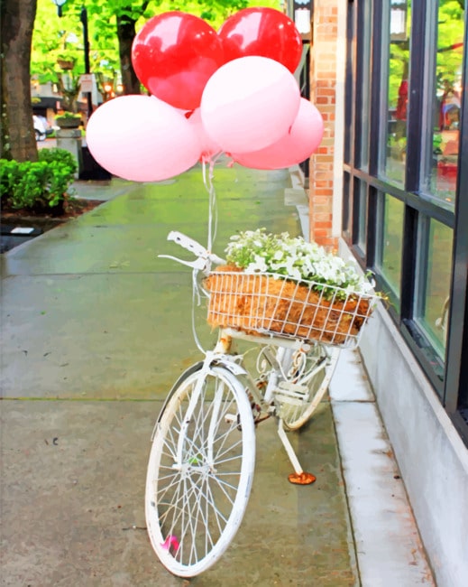 

Bike With Flowers And Balloons – Paint By Numbers - 40*50CM, 501 Original