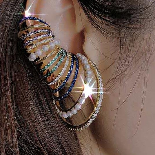 Fantastic Colors Hoop Earrings-AW7003