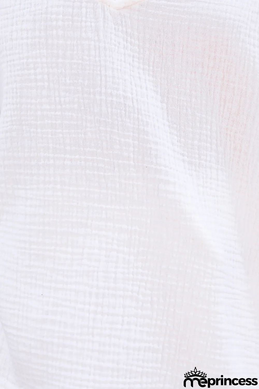 White Relaxed V Neck Blouse and Drawstring Raw Hem Shorts Set