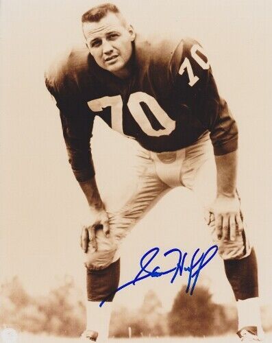 Sam Huff Signed Autographed New York Giants Washington Redskins 8x10 inch Photo Poster painting