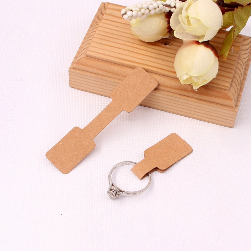 100 PCS/Package Paper Minimalist Classic Style Solid Color Jewelry Packaging Cards2