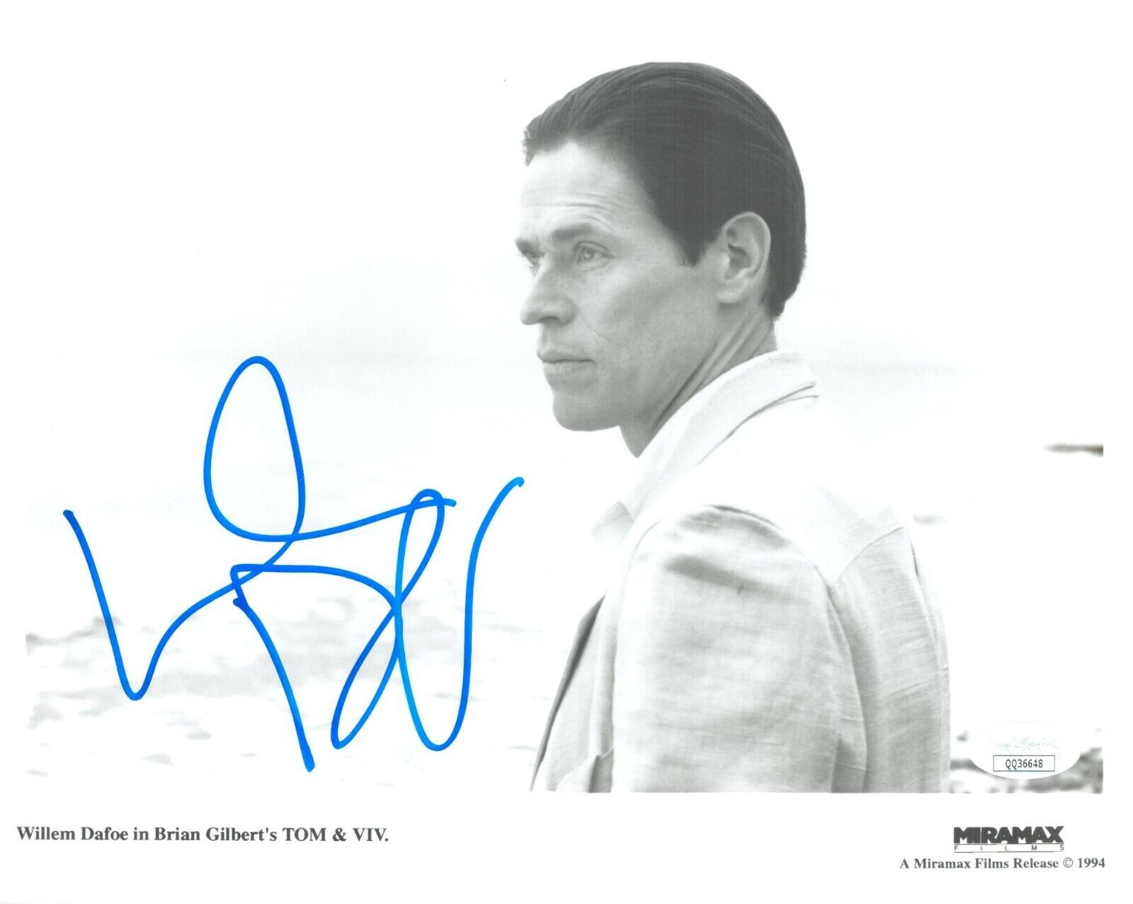 WILLEM DAFOE Signed TOM AND VIV 8x10 Photo Poster painting Autograph JSA COA