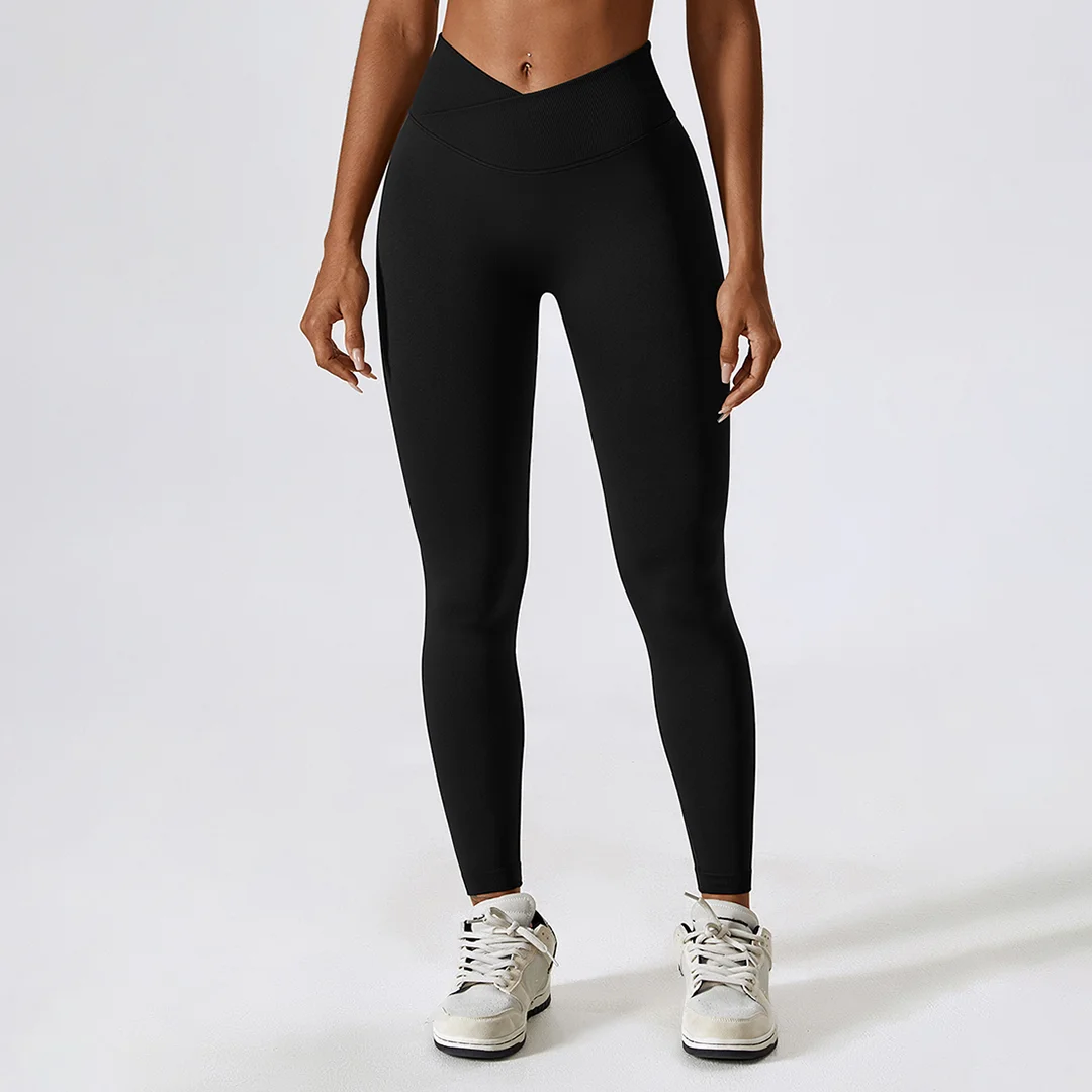 WonderxFans Seamless crossover high-rise leggings