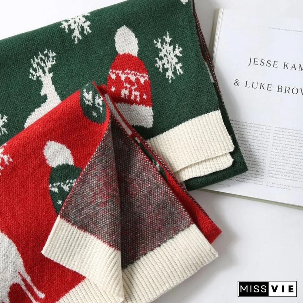 Elk Deer Horn Jacquard Scarf