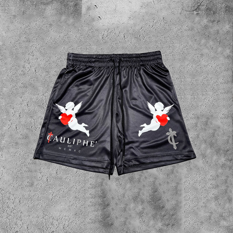 Cross Vintage Angle Print Casual Art Shorts
