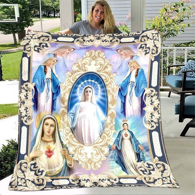 Virgin Mary Throw Blanket