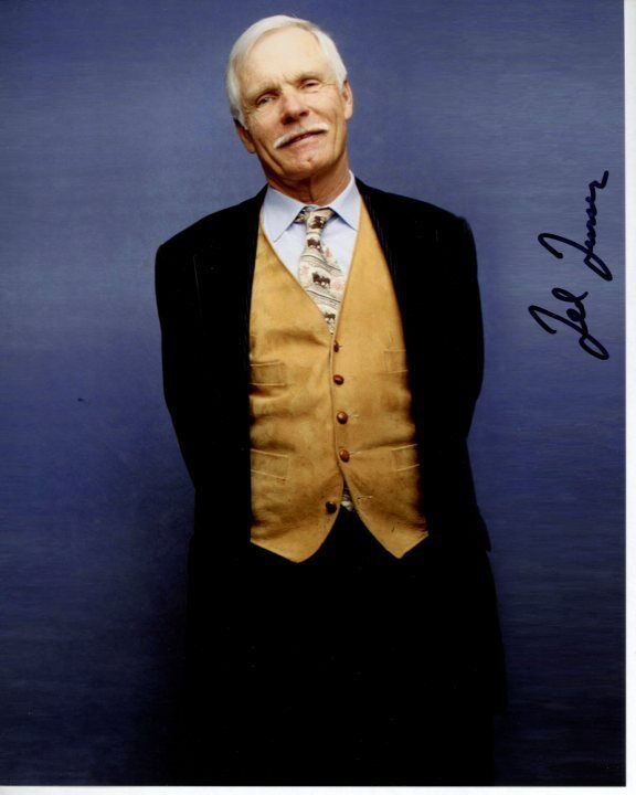 TED TURNER Signed Autographed Photo Poster painting