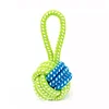 Dog Toy Dog Chews Cotton Rope Knot Ball Grinding Teeth odontoprisis Pet Toys Lar Outdoor Traning Fun Playing Green Rope Ball Toy