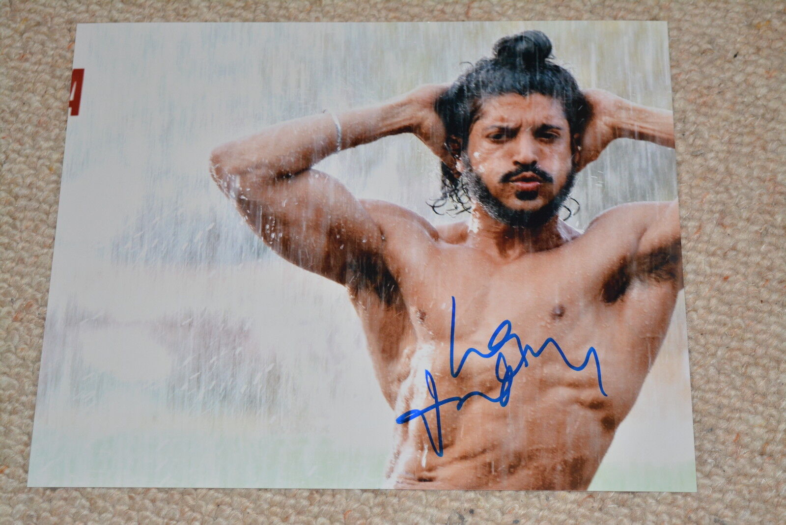 FARHAN AKHTAR signed autograph 8x10 20x25 cm In Person BHAAG MILKHA BHAAG