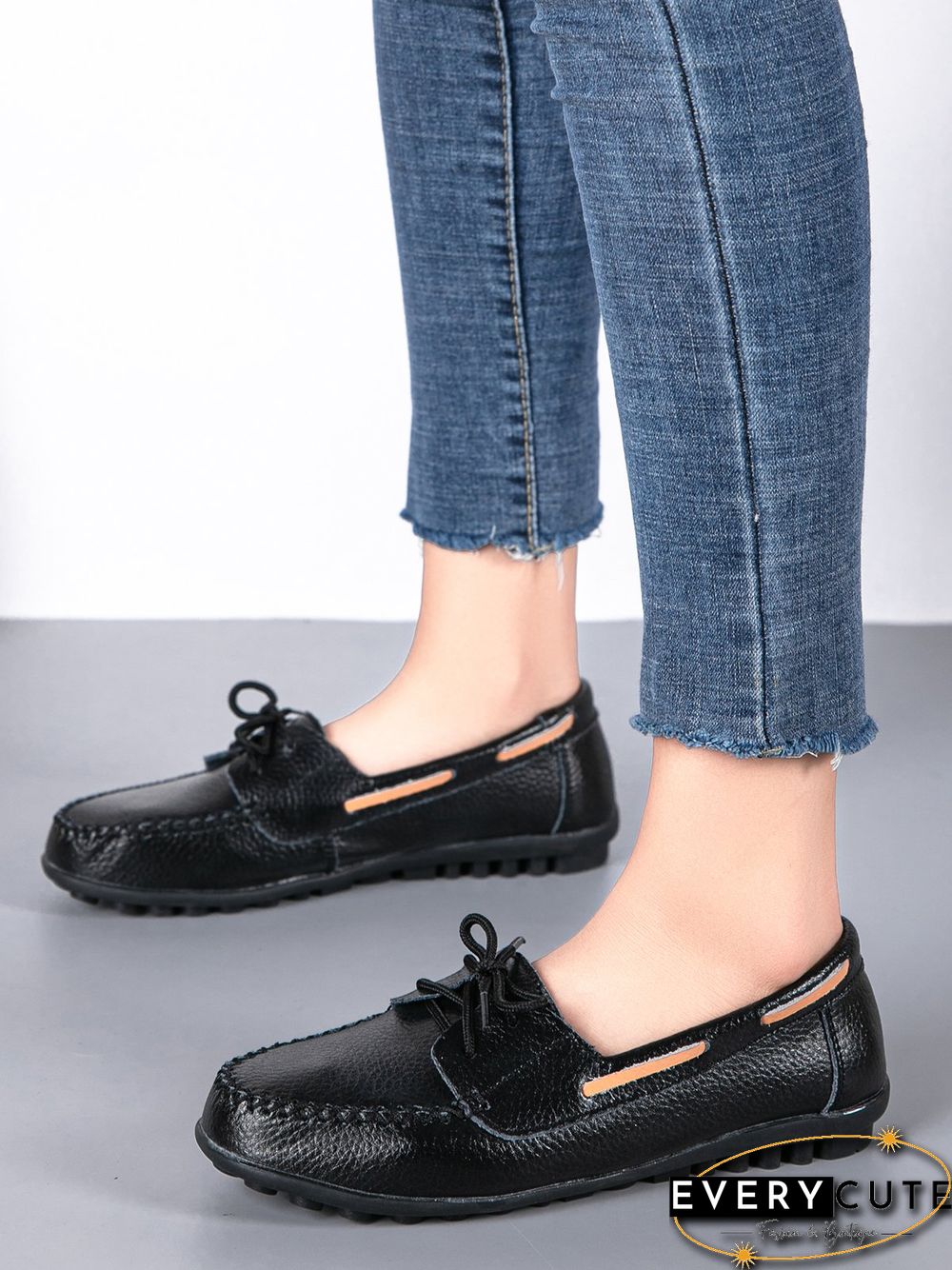 Retro Casual Simple Lace-up Flat Shoes