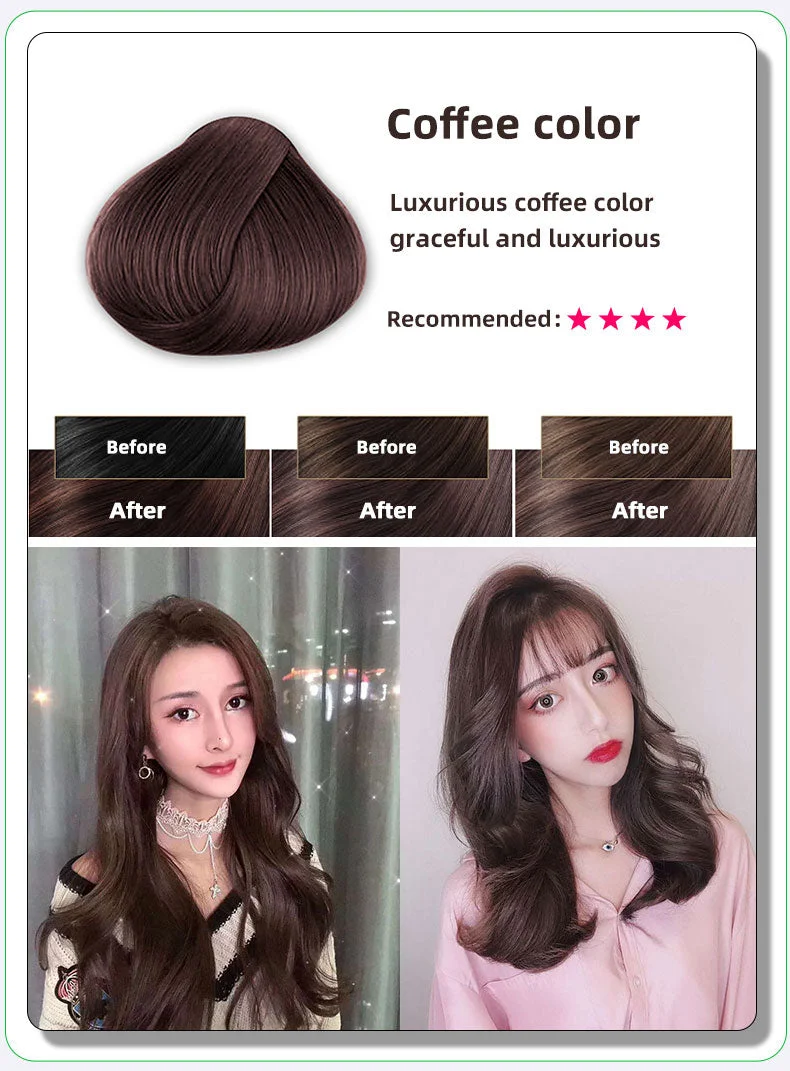 Plant healthy hair dye to transform hair color, dye your hair at home with 200ml/piece, and give away hair dyeing tools