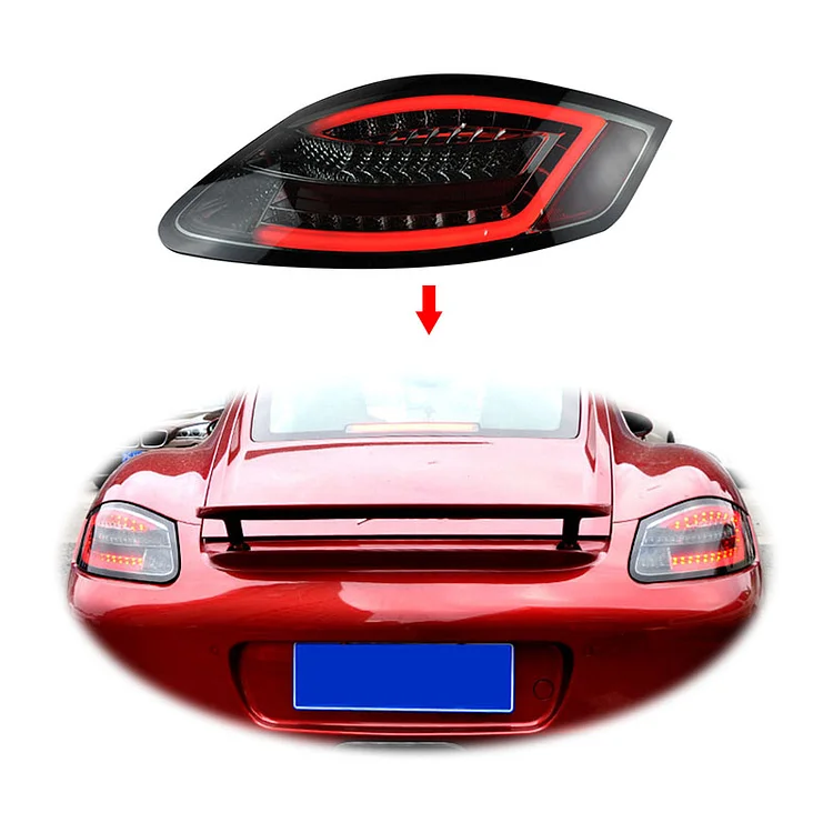 Upgrade LED dynamic tail light tail lamp assembly for Porsche Cayman 987 2004-2008 taillight taillamp ITN Auto