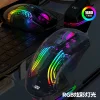 AULA SC630 Wireless mouse transparent RGB with magnetic charging base wired 2.4G Bluetooth three mode Esports gaming mouse