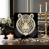 DIY Pearl Painting Tiger for Home Wall Decor with Frame(30x30cm)
