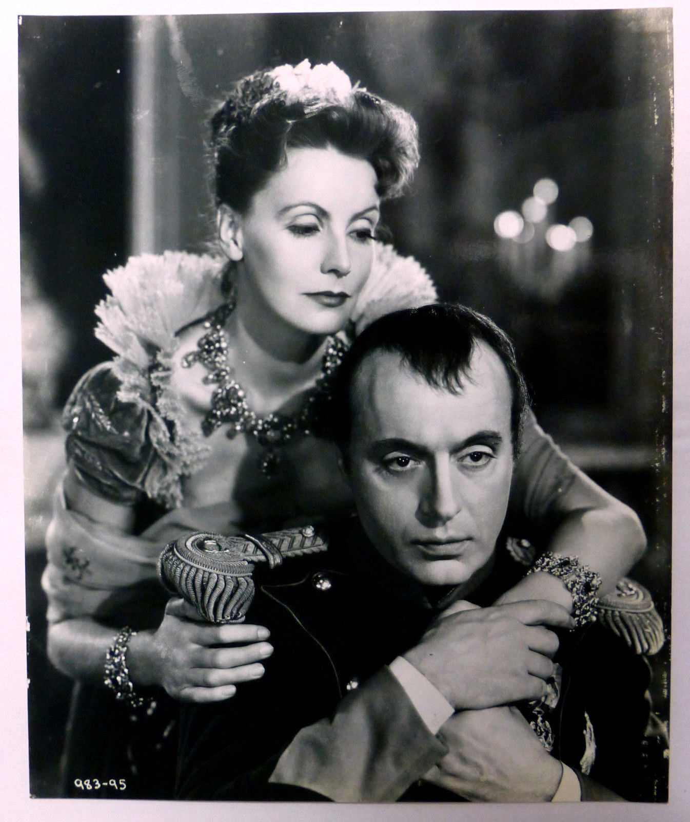 GRETA GARBO & CHARLES BOYER 8 x 10 film publicity Photo Poster painting Conquest 1937 dt214