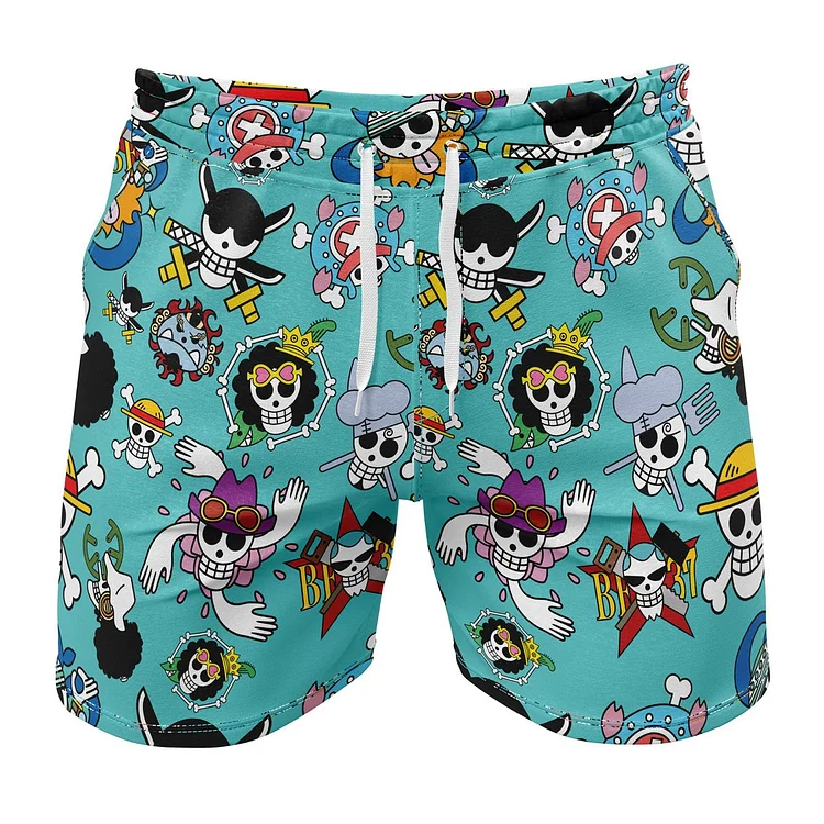 Strawhats Jolly Rogers One Piece Gym Shorts