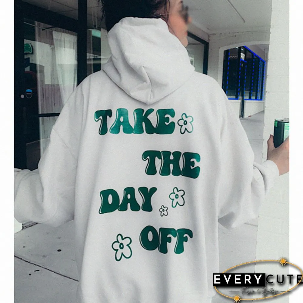Take The Day Off Print Women's Hoodie