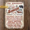 Personalized Grilling Barbeque Rules Custom Classic Metal Signs