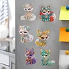 6PCS DIY Diamond Painting Refrigerator Magnets Sticker Kit (Funny Fox)