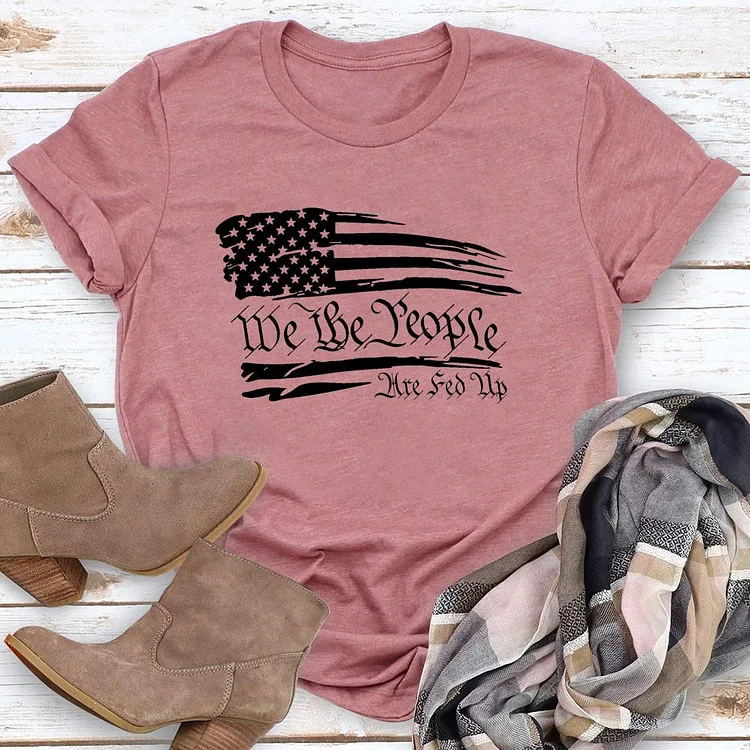 We the People Independence Day Round Neck T-shirt-018181