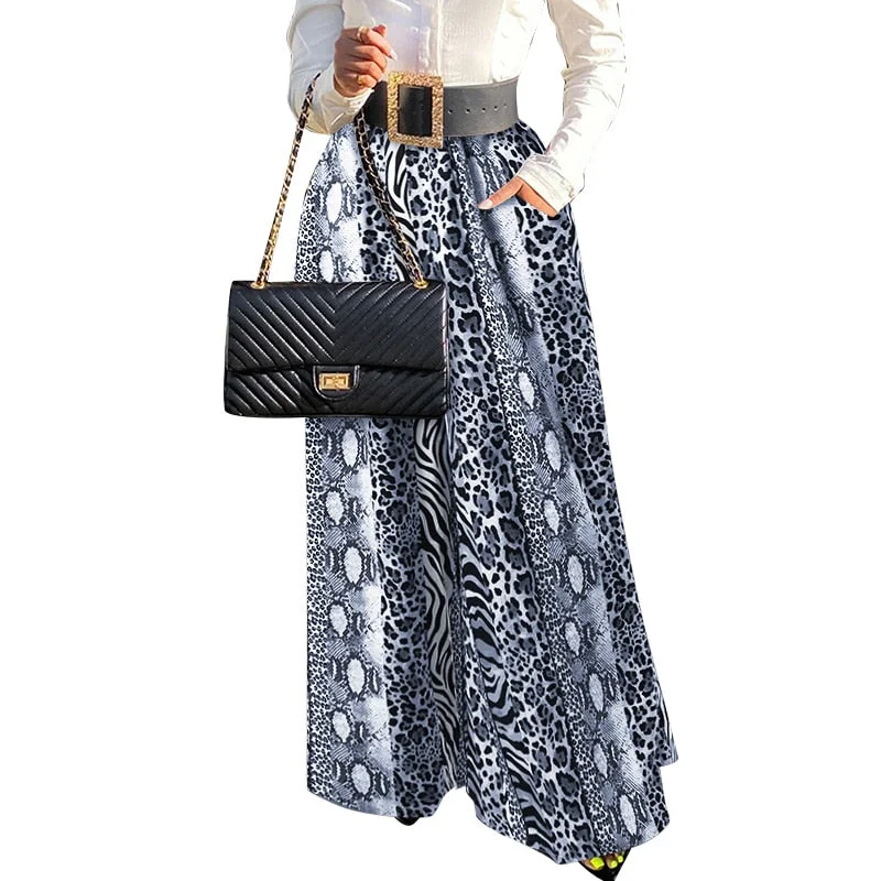 ZANZEA Holiday Wide Leg Pants Women Elegant Printed Trousers Spring Autumn Casual Maxi Palazzo Female Bohemian Oversize Pantalon