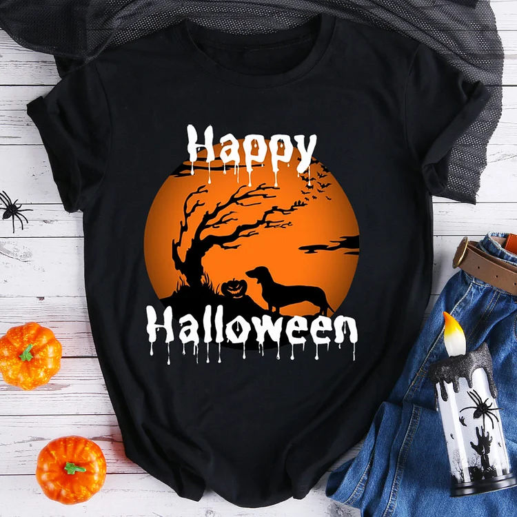 Dachshund halloween t shirt tee