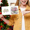 6Pcs Bouquet Diamond Painting Greeting Card Diamond Handmade Card for Friends