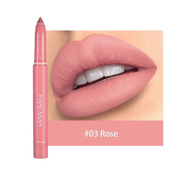 12 Color-Rotating Sharpenable Matte Lipstick Pencils- Buy 2 Get 1 Free