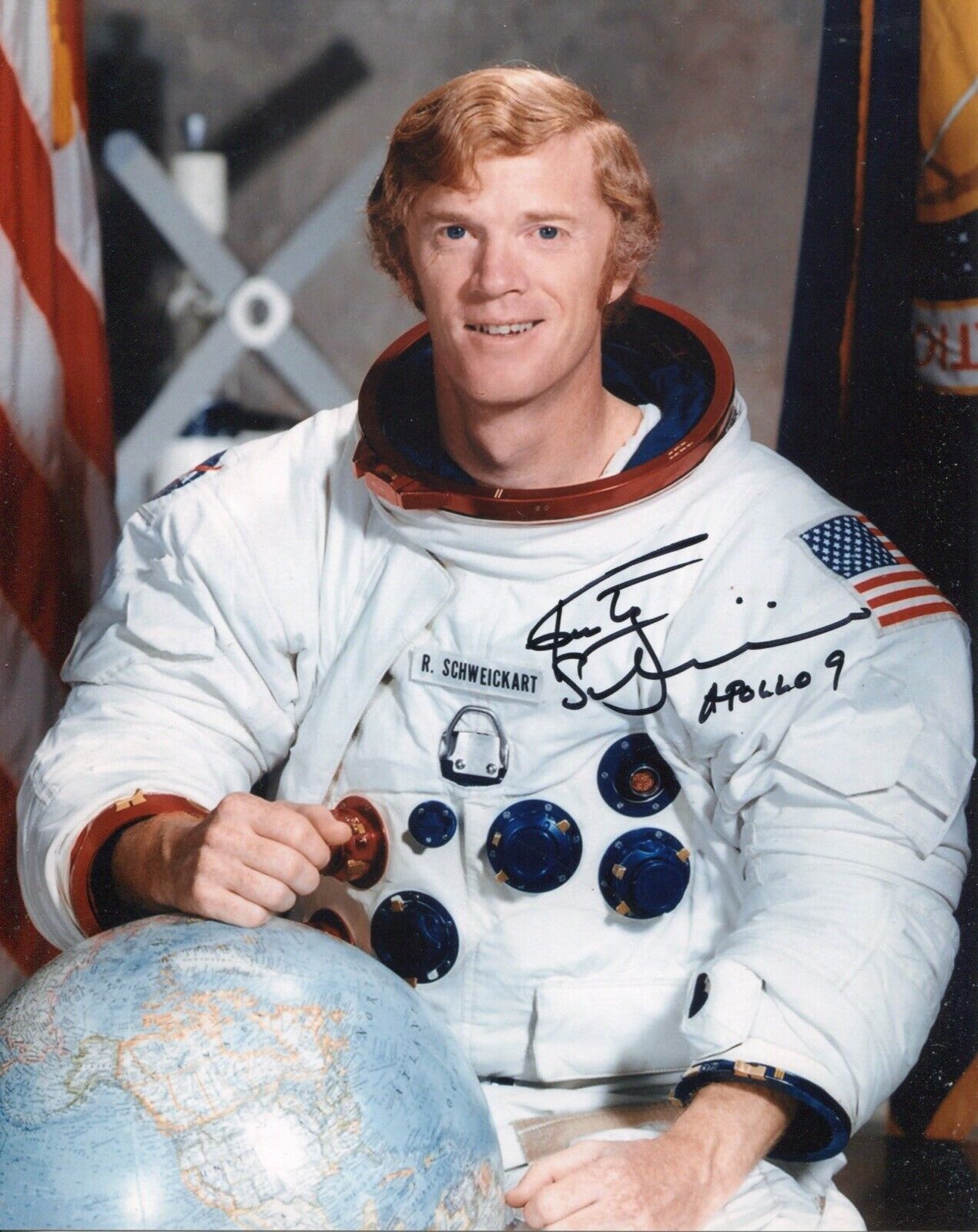 NASA Astronaut Apollo 9 LMP Rusty Schweickart signed Photo Poster painting - UACC DEALER