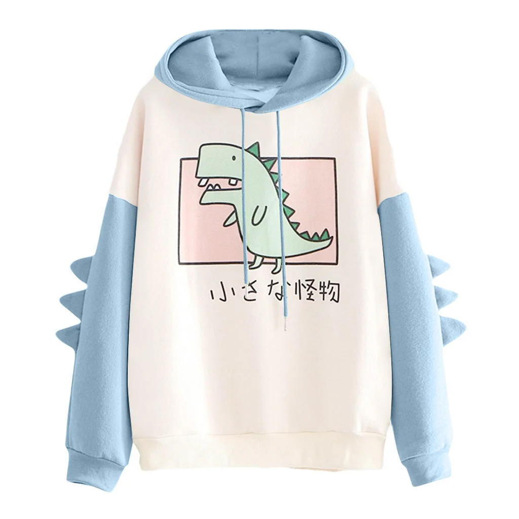 Brownm Printed Dinosaur Color Women's Winter Sweater