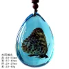 Insect Amber Pendant Natural Butterfly Specimen Insect Amber Necklace Children's Hanging Accessories