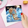 6Pcs Diamond Painting High Heels Greeting Cards Christmas Cards