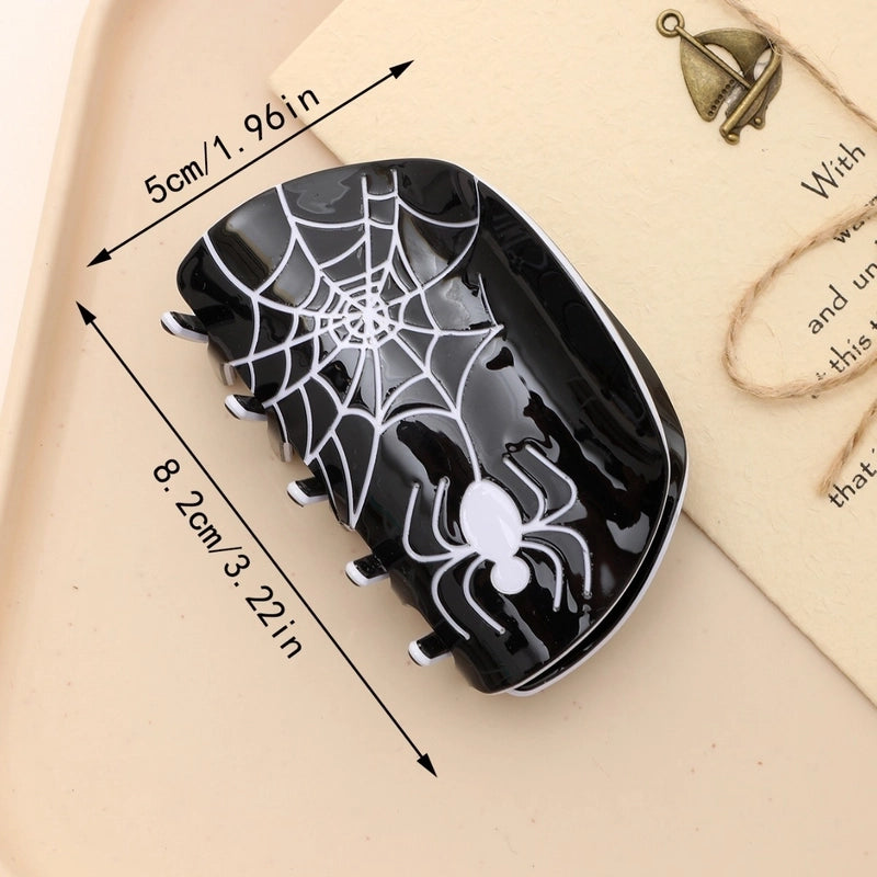 Halloween Cute Funny Women’s Pumpkin Spider Web Acetic Acid Sheets Stoving Varnish Hair Claws