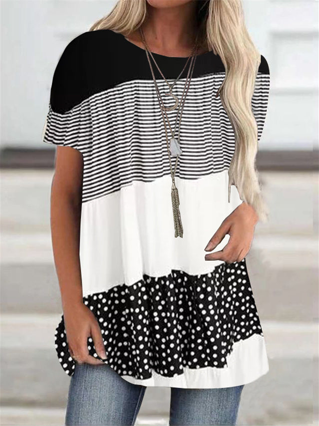 Women Long Sleeve V-neck Graphic Floral Printed Top