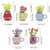 Cute Plant Fridge Magnets Mini Ceramic Vase Fridge Magnets Tiny 3D Plant Vase