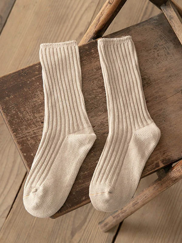 Vintage Casual Simple 9 Colors Socks