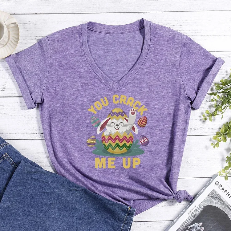 Funny Easter V-neck T Shirt-Annaletters