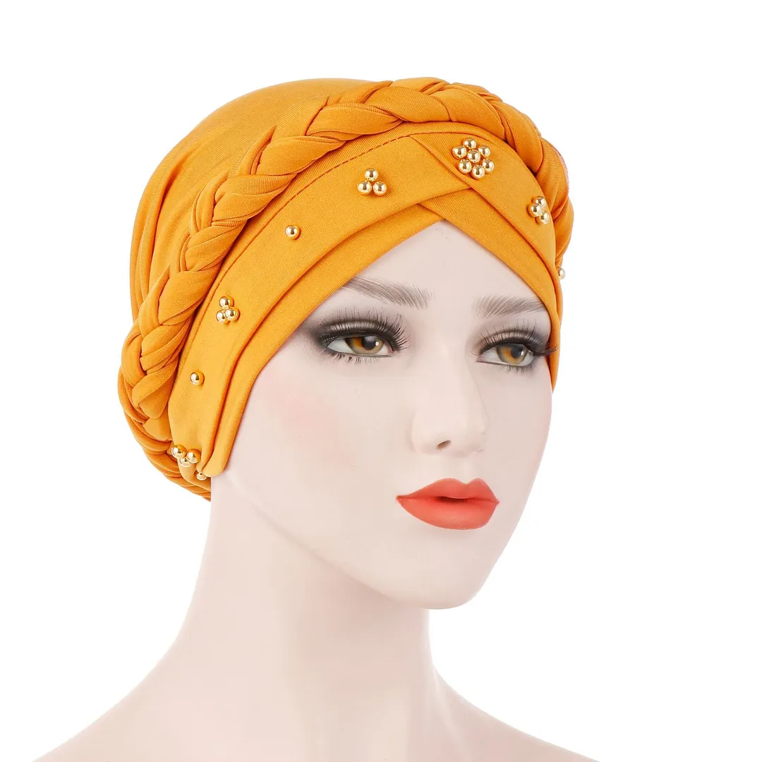 Women's Floral Printed Muslim Turban Hat Cap
