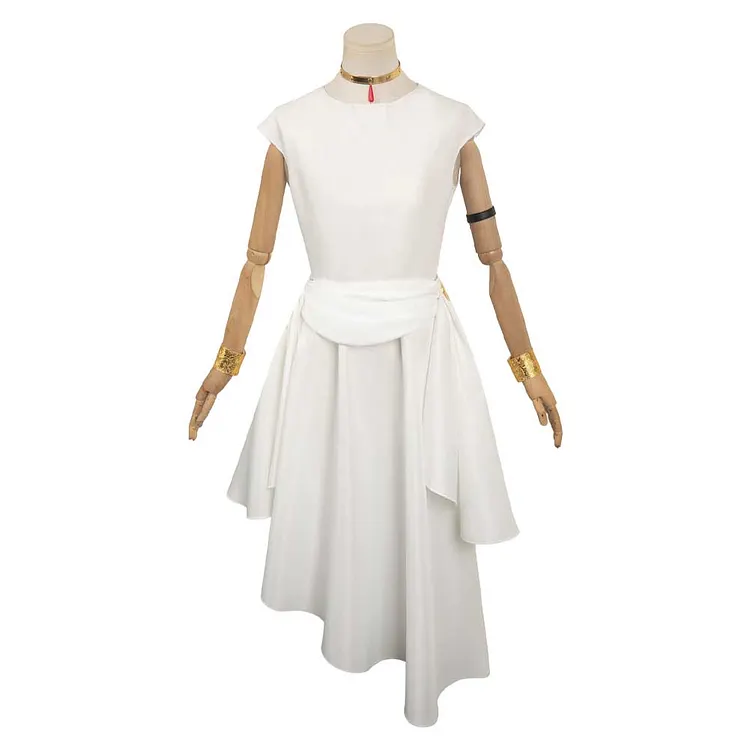 Frieren:Beyond Journey's End 2023 Flamme White Dress Cosplay Costume Halloween Carnival Suit