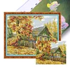Autumn Cabin-14CT Stamped Cross Stitch 36*30cm/14.17*11.81in tapestrymarket