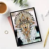Indian Wolf Special Shaped A5 5D DIY Diamond Art Painting Notebook Kit