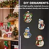 6PCS Snowman DIY Pearl Diamond Painting Christmas Fridge Magnets, Sparkling Rhinestone Refrigerator Magnet Craft Kit for Home Decor & Gifts